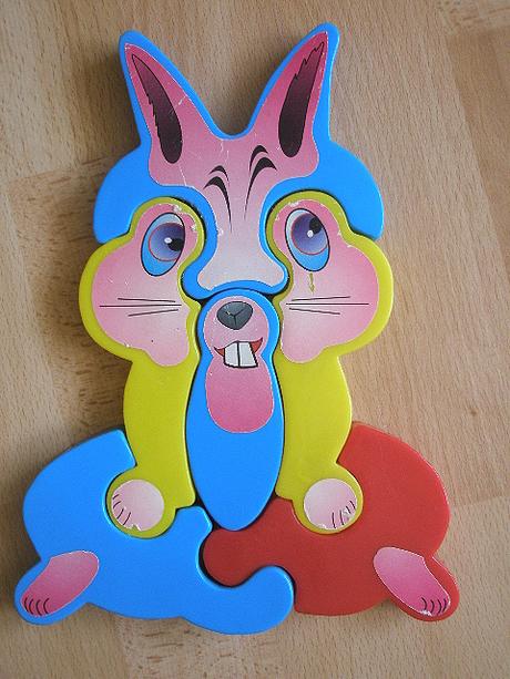 Veľké kocky 13 ks + plastové puzzle veverička,
