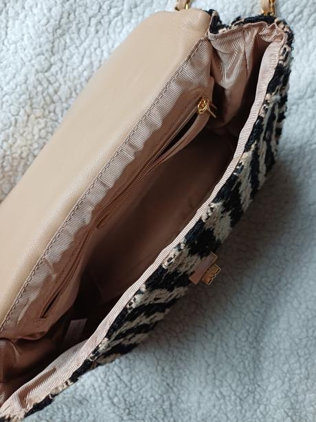 Nádherná tvídová crossbody kabelka, 