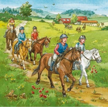 Ravensburger puzzle mon cheval ferme 3x49, 