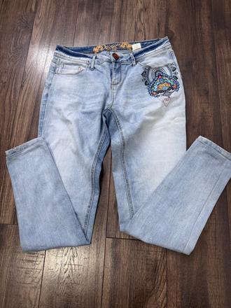 Desigual boho rifle s mandala výšivkou veľ 30, desigual,30