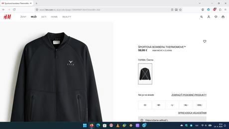 Zimná bunda hm, bombéra hm, h&m,l