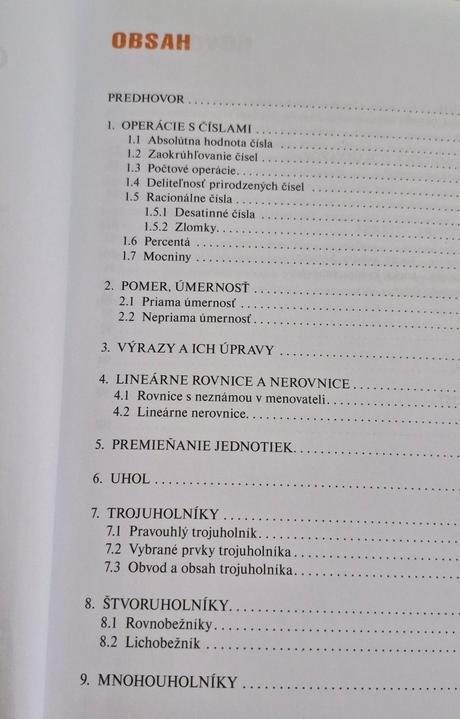 Zbierka úloh z matematiky 9. ročník,