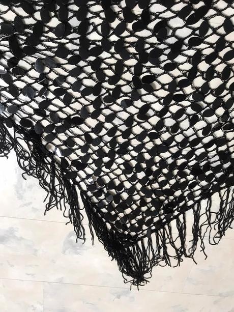 Spoločenská trblietavá šatka na krk, xl