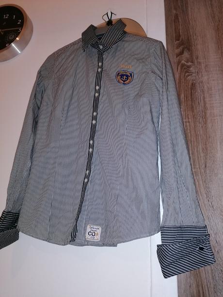 Košeľová blúzka s nášivkami, m