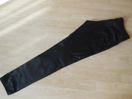 Saténové nohavice, denim,36