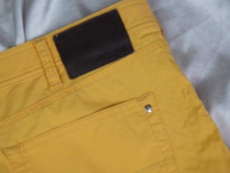 Luxusné žlté pánske nohavice, pierre cardin,xxl