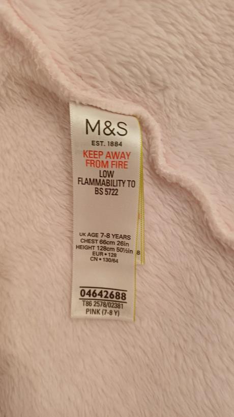 Dievčenský župan, marks & spencer,128