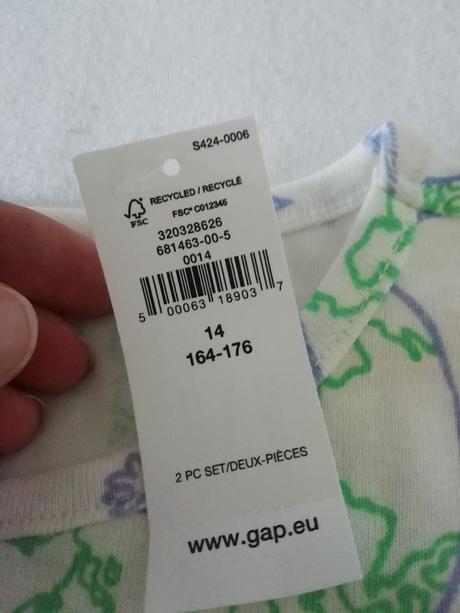 Pyžamko dvojdielne, gap,158