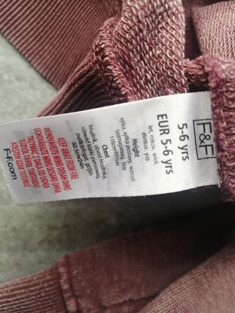 Mikina bordová faf v116 vypratý vzhľad, f&f,116