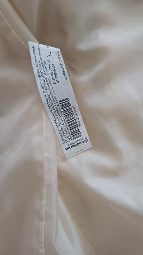Stradivarius kabát krémovej farby teddy  s, stradivarius,s