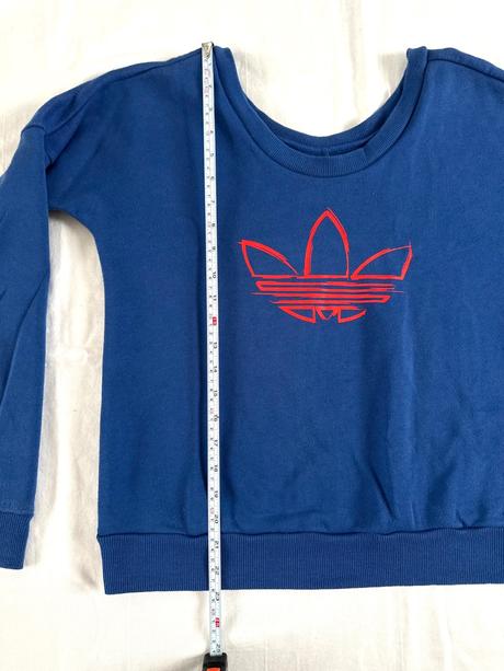 Modrá mikina adidas s červeným logom, adidas,s