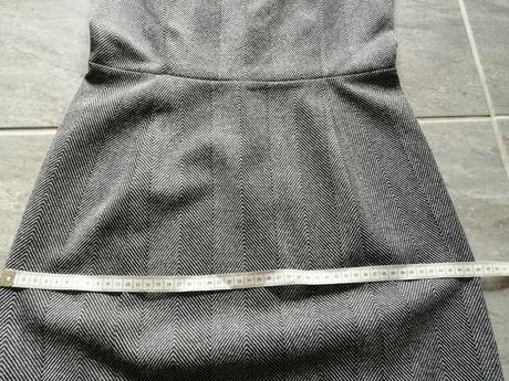 Šaty, šatová sukňa, sivé, ham, vs-m, klasický vzor, h&m,m