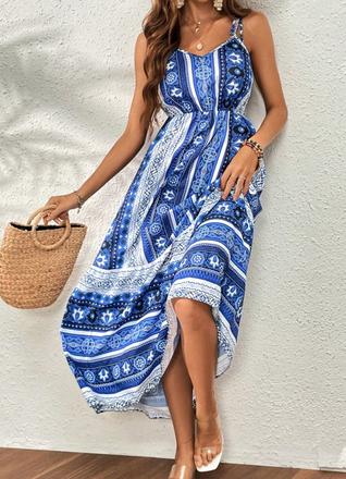 Letno maxi saty modre, m / s