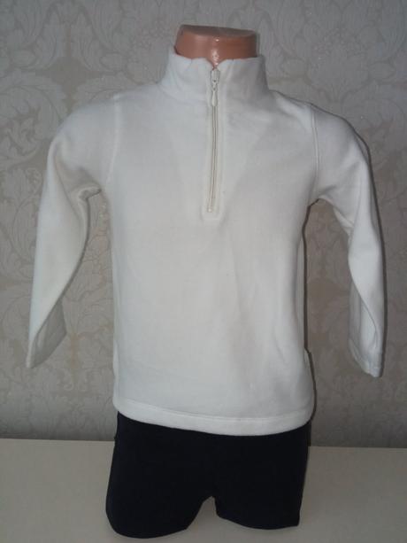 Detská flisová mikina biela (24-30 mes.), fagottino,92