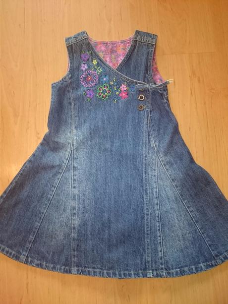 Riflová šatová sukňa, 104