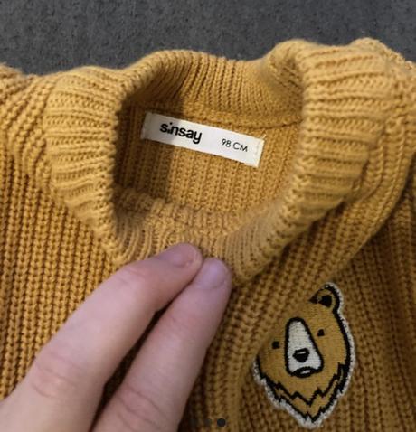 Žltý svetrík nový, sinsay,98