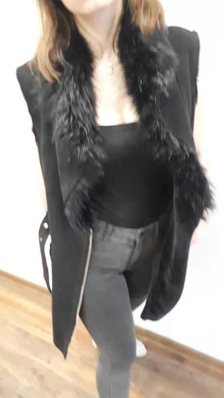 Vesta s kozušinou   s/m/l, f&f,m