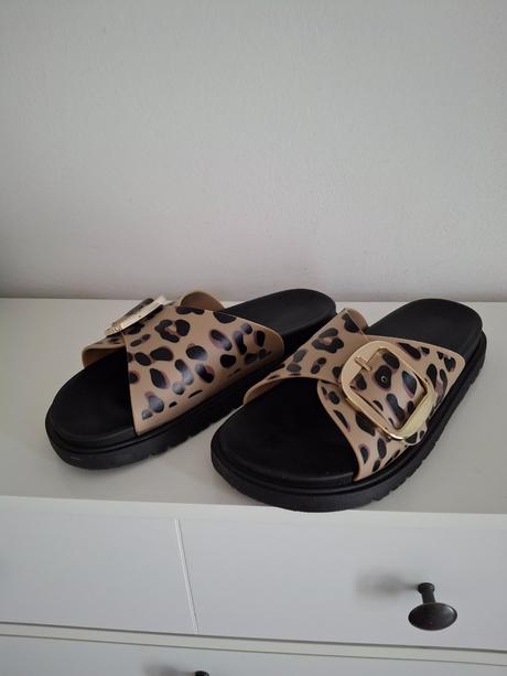 Leopardie trendy pohodlné šlapky - vsuvky, 38