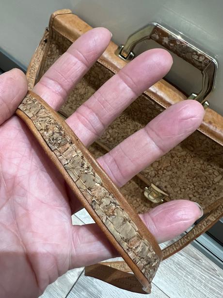 Korkova aktovka na dokumenty vintage, 