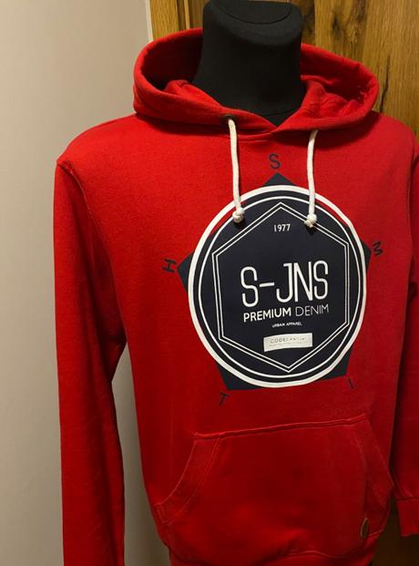 Smith & jones - červená teplá mikina, xl