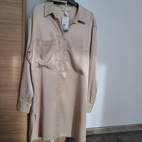 Elegantné košeľové šaty m/l, h&m,m