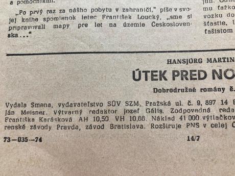 Útek pred nocou a ďalší svedok/jed na bankete,