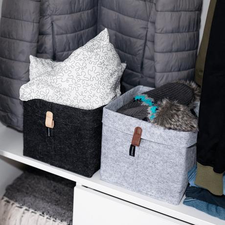 Latkove kosiky s uškom / 26 x 23 x 23 cm / 2 kusy,