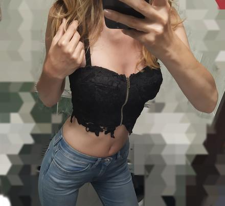 Sexy čipkovaný top, xs