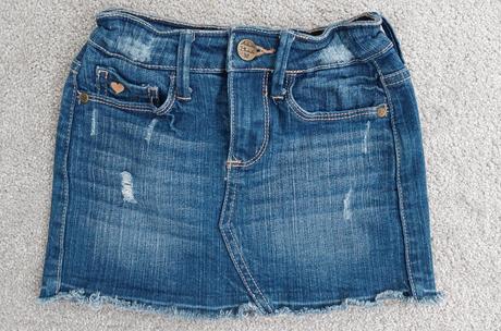 Riflová mini sukňa, 98