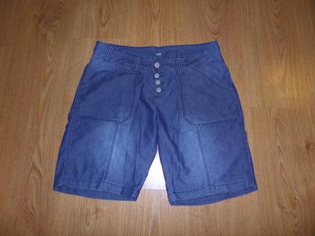 Rifľové šortky, denim,l