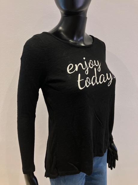 Dámsky sveter s nápisom čierny (xs), terranova,xs