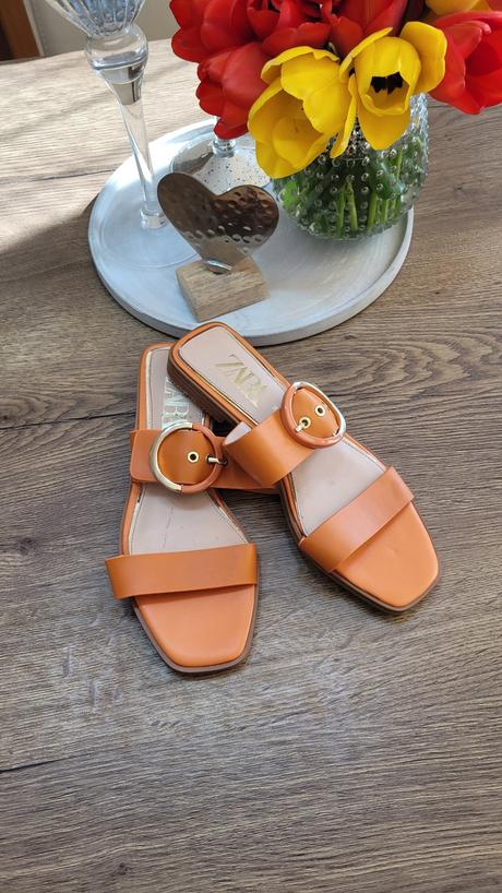 Kožené šľapky zara, zara,38