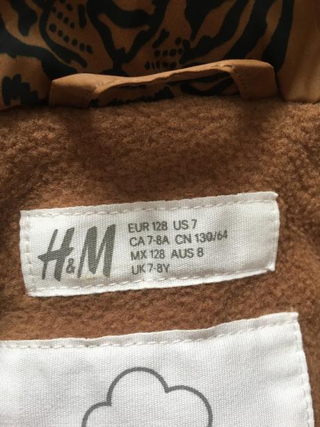 Bunda zimná značková vodoodpudivá teplá, h&m,128