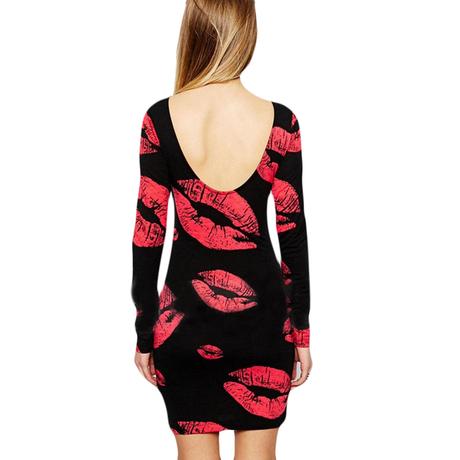 Sexi lips pritting elasticke saty vel.s/m, m / s