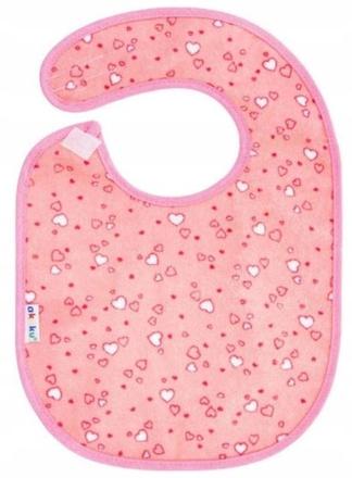 Akuku malý froté podbradník srdcia 19x14cm, akuku
