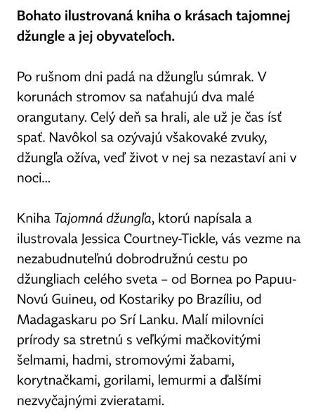 Veľká kniha - tajomná džungľa ako nová zvieratá, 