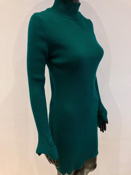 Dámske rebrované šaty s rolákom (s), s