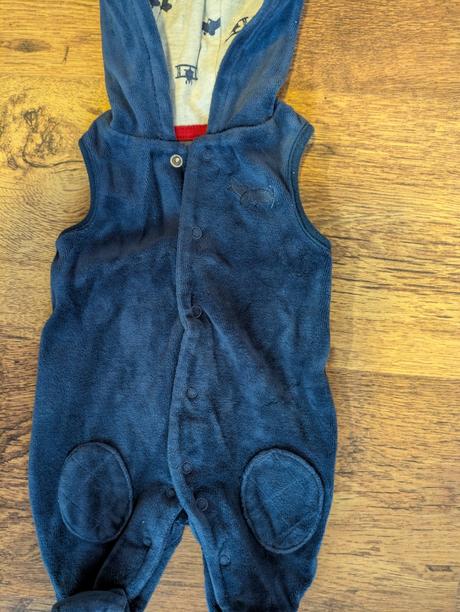 Overal  teplejsi zamatovy s kapucňou, mothercare,56