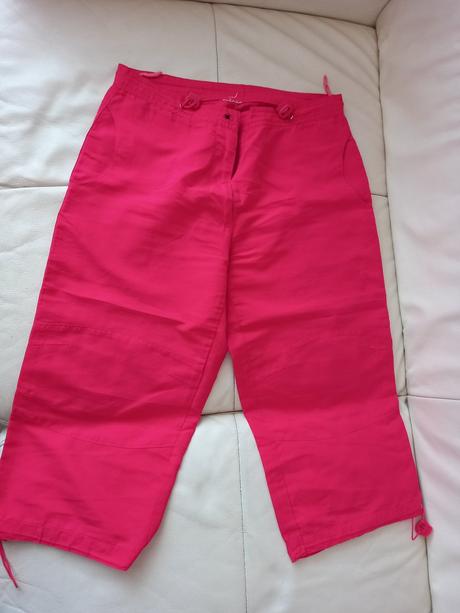 Ružové trojštvrťové nohavice, 36