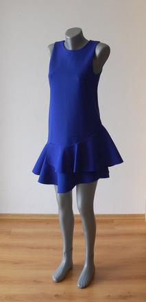 Ponukám  kráľovské modré mini šaty sú priliehavého, h&m,xs