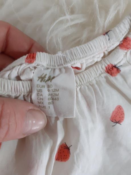 Blúzka s jahodkami, h&m,80