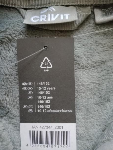 Teplá mikinka, crivit,146