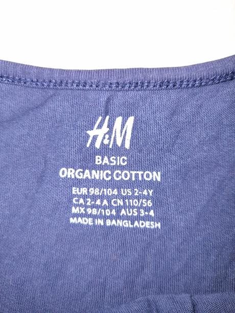 Tmavomodré tričko, h&m,98