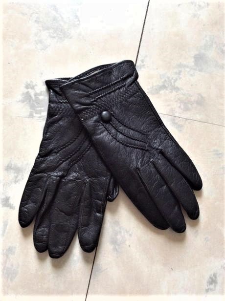 Kožené zateplené rukavice, m