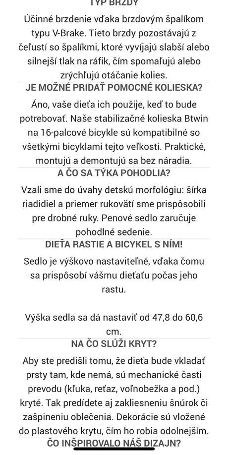 Detský hliníkový 16- palcový bicykel btwin, 16