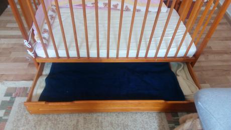 Drevená postieľka s úložným priestorom+matrac, šírka (cm): 70,dĺžka (cm): 120