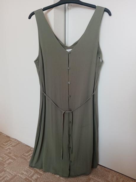 Khaki šaty na ramienka, bonprix,42