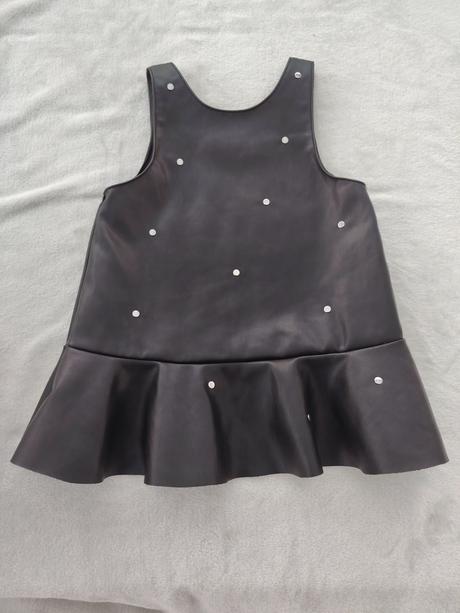 Čierne koženkové šaty zara, zara,92
