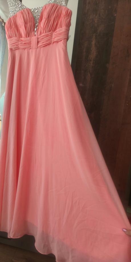 Marhuľové spoločenské šaty, s