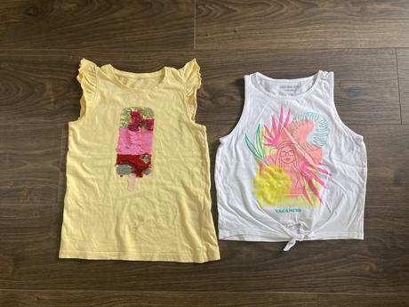2 ks tričká, lindex,134